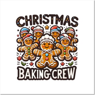 Christmas Baking Crew Vintage Gingerbread Men Posters and Art